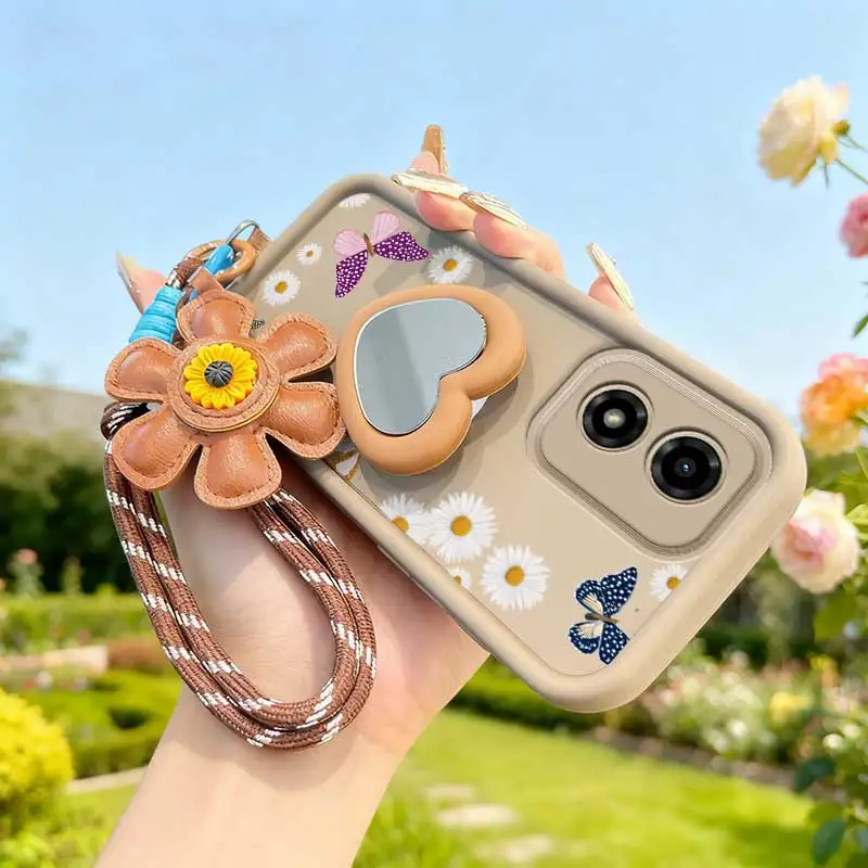 Colorful Butterfly Phone Case Set with Lanyard and Craft Embellishments