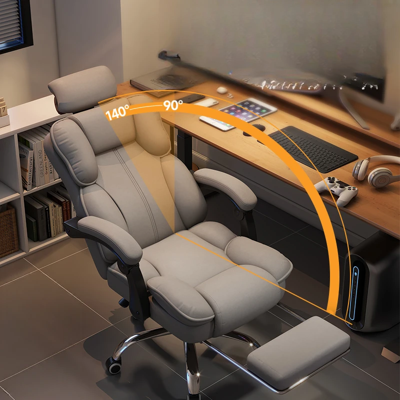 Modern Ergonomic Office Chair Nordic Study Nordic Comfortable Office Chair Cheap Durable Luxury Metal Silla Gamer Furniture 2
