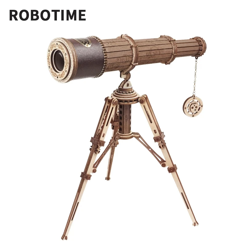 

Robotime Rokr 1:1 DIY 314pcs Telescopic Monocular Telescope Wooden Model Building Kits Assembly Toy Gift for Children Adult