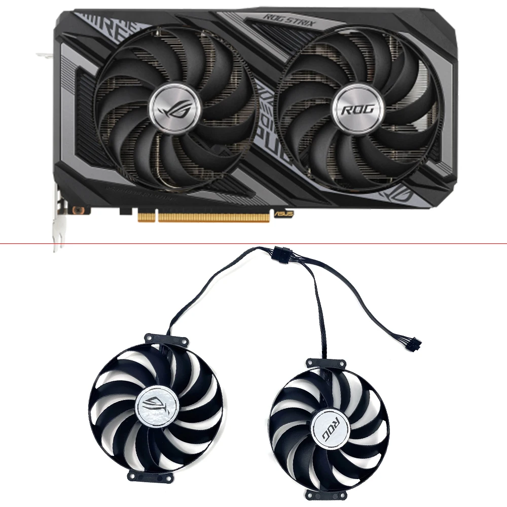 Ventola Di Raffreddamento 2 Pezzi Per Asus Dual Radeon Rx 6700 Xt Oc Edition Gddr6 Rx6600 Xt 95Mm Muslimyrx6700Xt Ventola Di Raffreddamento Della Sche