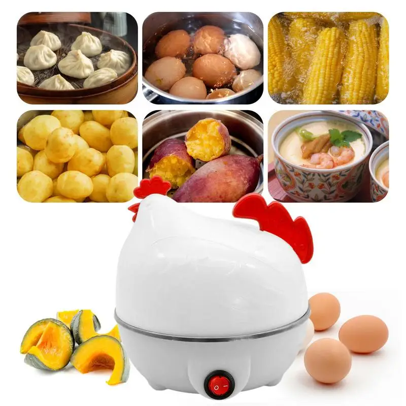 Home Chicken Shaped 7Egg Capacity Egg Boiler Cooker Kitchen Cooking Appliance For Soft Hard Boiled Eggs egg cooker