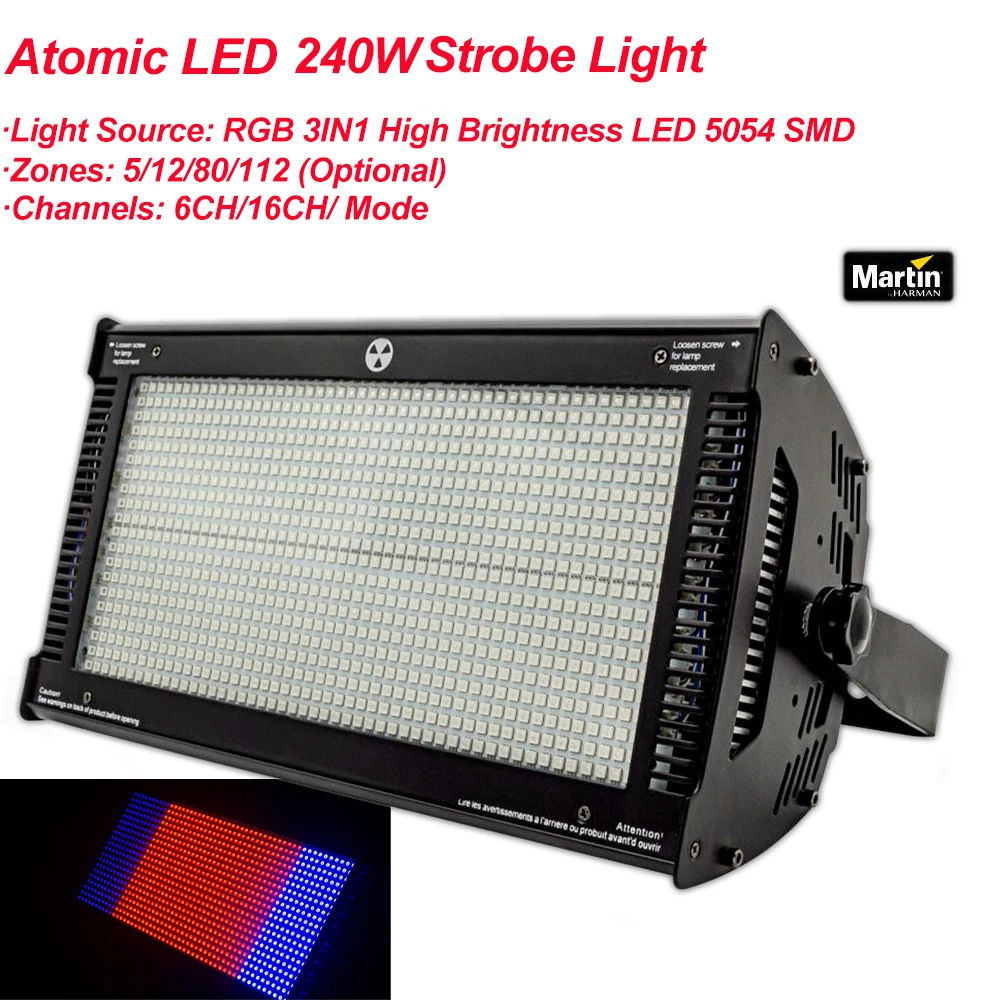 New Atomic Led 1000 Rgb Dmx Strobe Light/stroboscope Lights Fit Disco