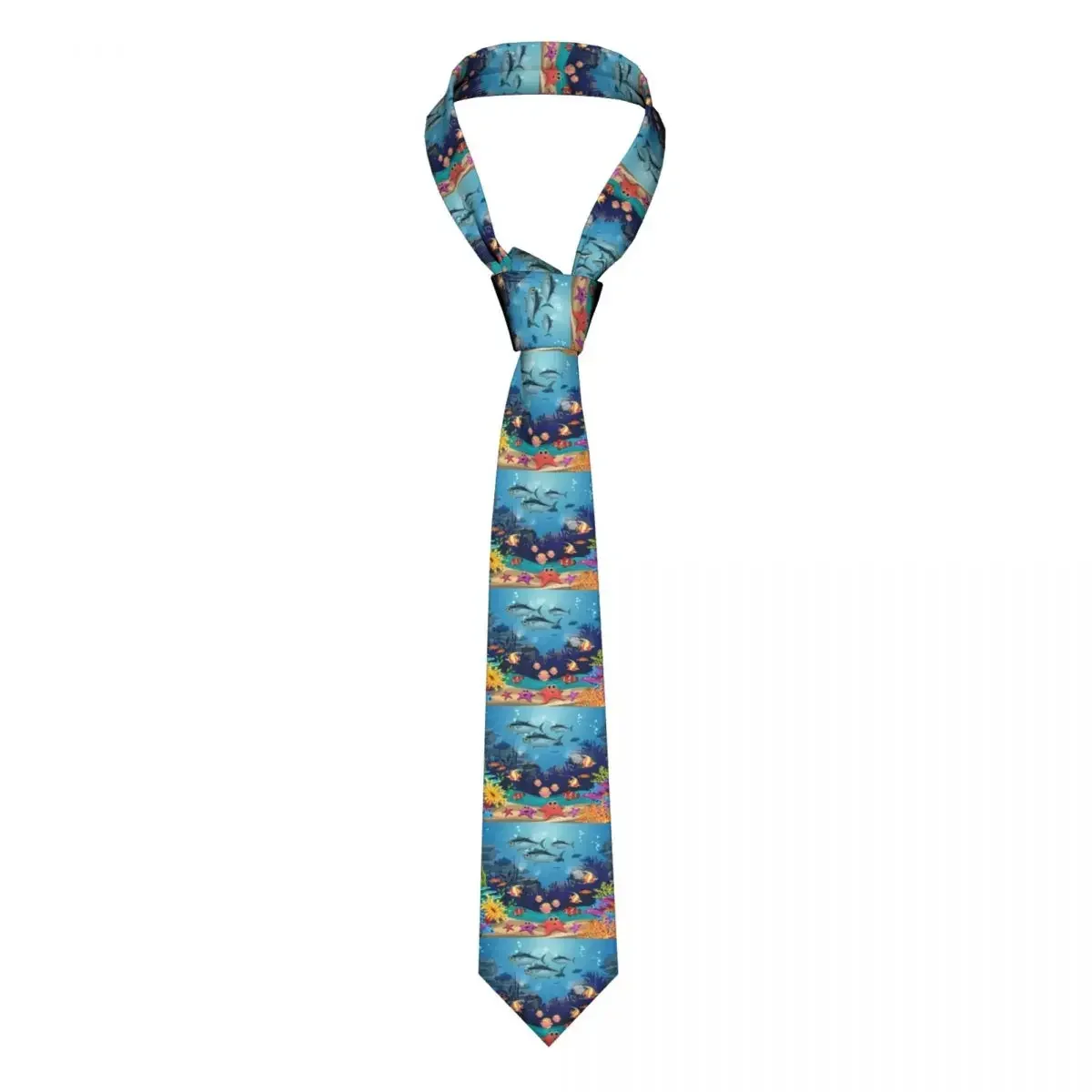 

Underwater Life Marine Life Fish Algae And Coral Reefs Tie For Men Women Necktie Tie Clothing Accessories