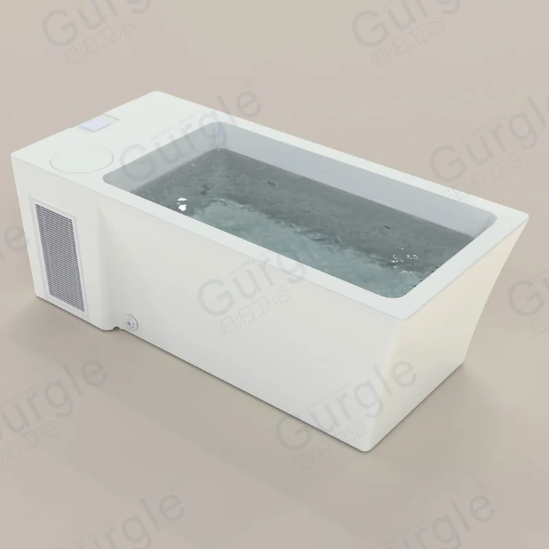 Acrylic cold plunge All In One Cold Plunge Tub High Quality Hot And Cold Tub Recovery Pod Modern Ice Bath With Chiller 4