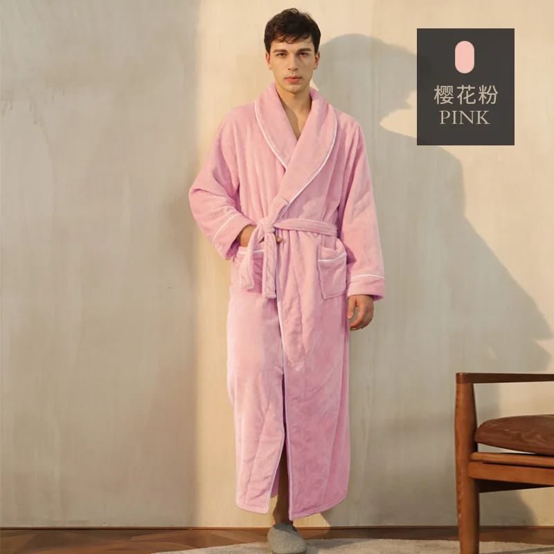 Plush Flannel Bathrobe for Women Long, Warm, Winter Night Robe 21