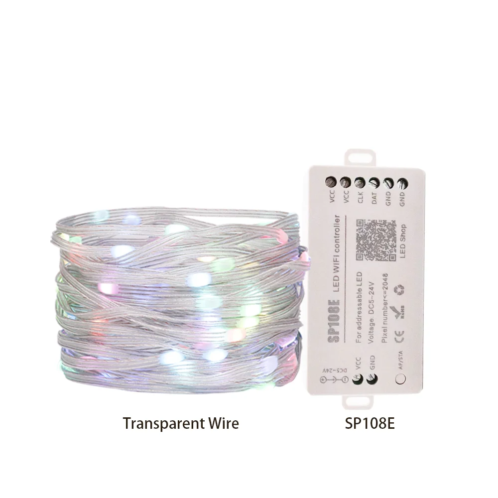 Dream Color RGBIC LED String Lights, 5M-20M, Waterproof, for Outdoor Parties and Christmas Celebrations