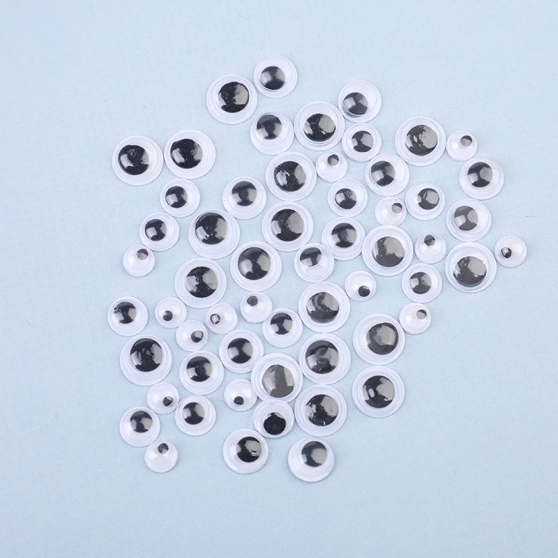 500Pairs 4/5/6/7/8mm Self-adhesive Moving Eyes Animal Eyeball DIY  Scrapbooking For Teddy Bear Stuffed Toy Doll Accessorie