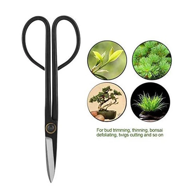 Garden Scissors Pruning Shears Garden Tools Garden Pruner Beginner Bonsai Tool Long Handle Scissors Gardening Plant Branch Shears 20cm Garden Pruning Tools Bonsai Scissors
