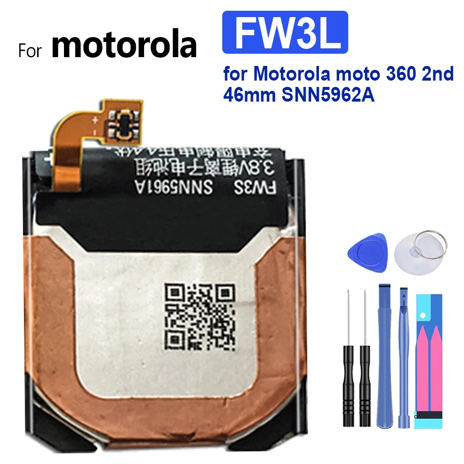 

FW3L Battery Replacement for Moto 360 2nd-Gen 2015 Smart Watch 46mm SNN5962A Grade A OEM Repair Parts Tested