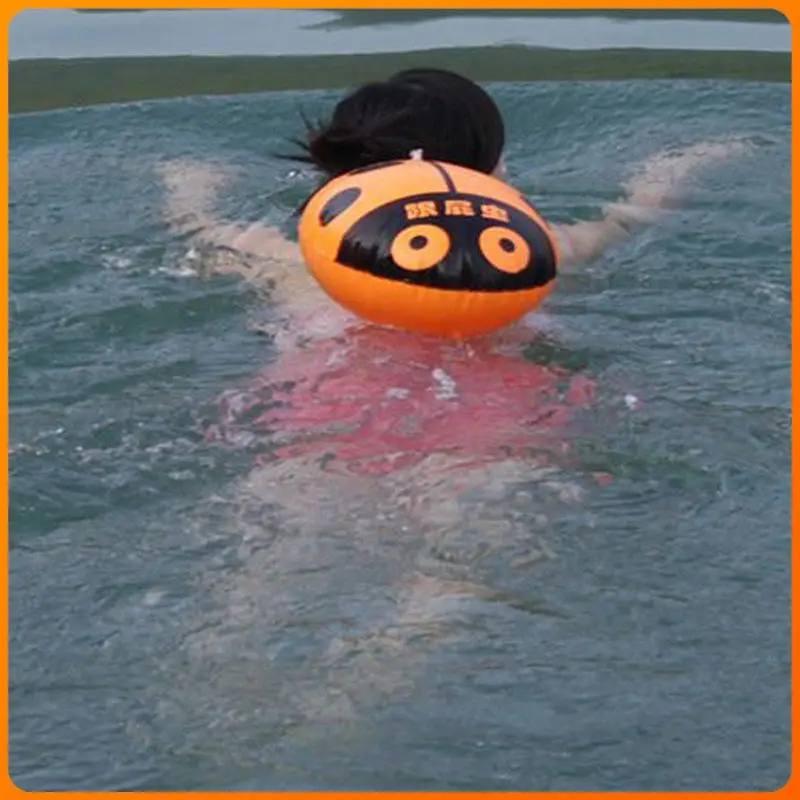 Safety Swim Buoy Inflatable Flotation Drift Bag With Waist Belt PVC Lifebelt For Open Water Sports Outdoor Swim Tool Life Buoy