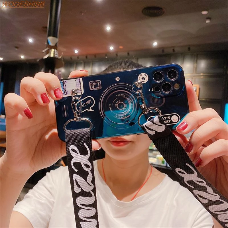 kawaii samsung cases Vintage Camera Ốp Lưng Dành Cho Samsung Galaxy Samsung Galaxy M10 M20 M30 M01 M02s M11 M21s M31s M51 M12 M22 M32 M42 M52 m62 5G Pop Giá Đỡ Bìa Mềm silicone case for samsung