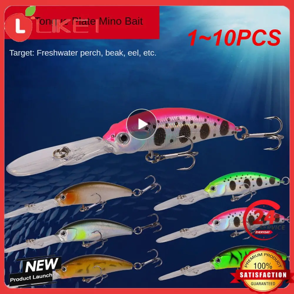 

1~10PCS Deep Diving Minnow Fishing Lure 10cm 8g Wobbler Swimbait Artificial Plastic Hard Bait Crankbait for Isca Bass Pesca