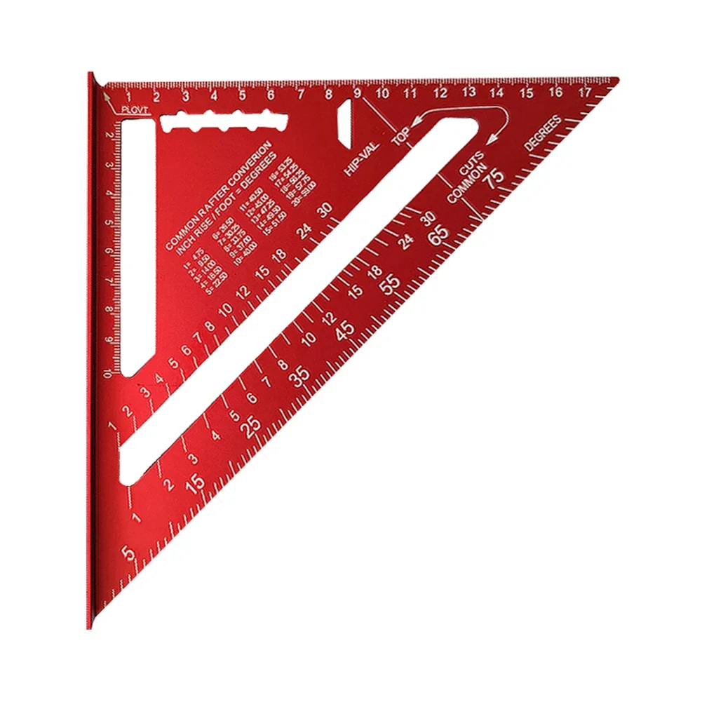 Aluminum Alloy 7 Inch Triangle Ruler for Woodworking and Carpentry