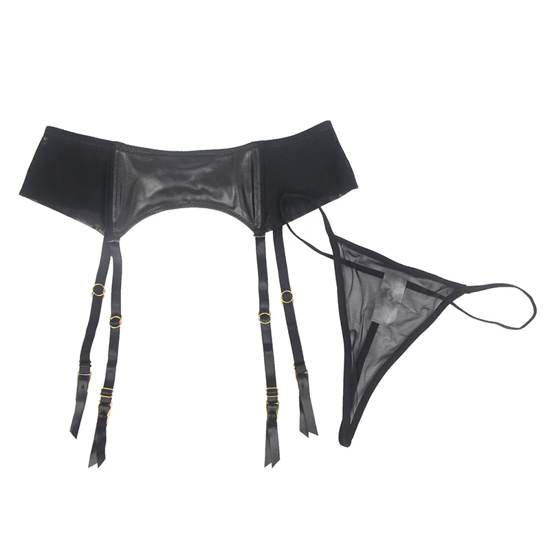 Portejarretelle,Portejarretelles en faux cuir pour femmes,dentelle,jarretelles,grande taille
