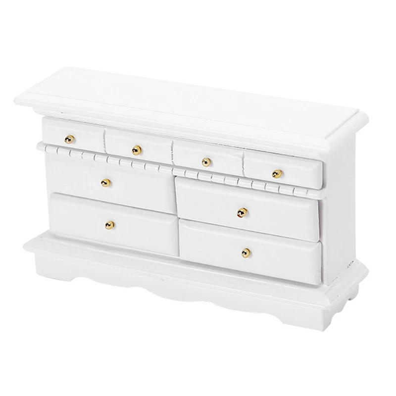 

1/12 Scale Dollhouse TV Cabinet Miniature Bedside Table For Doll House Decoration Accessories Pretend Play Toys