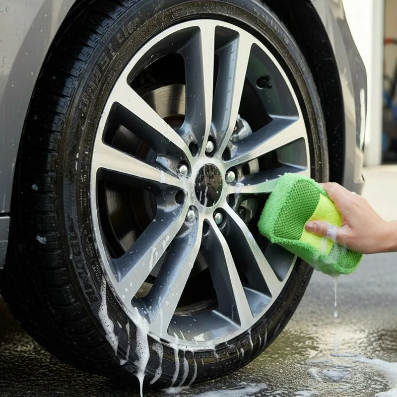 Microfibre Car Wax Applicator Pads Soft Auto Detailing Wax Sponge Rectangle Foam Car Paint Care Polishing Pad Auto Cleaning Tool