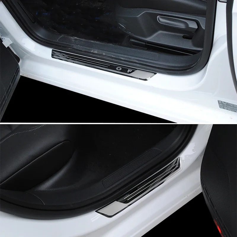 3D Etching 304 Stainless Steel Door Sill Plate For VW GOLF 6 7 7.5 8 GTI Passat Polo Touran R-line Jettat T-roc