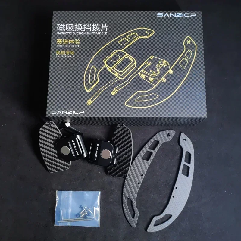 For Audi B9/B9 PA A3 A4 A5 S3 S4 S5 RS3 RS4 RS5 Steering Wheel Shift Paddle Carbon Fiber Magnetic Shifter Paddle Car Dial Shift