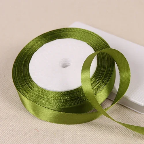Versatile Green Grosgrain Ribbon for Crafts and Gift Wrapping