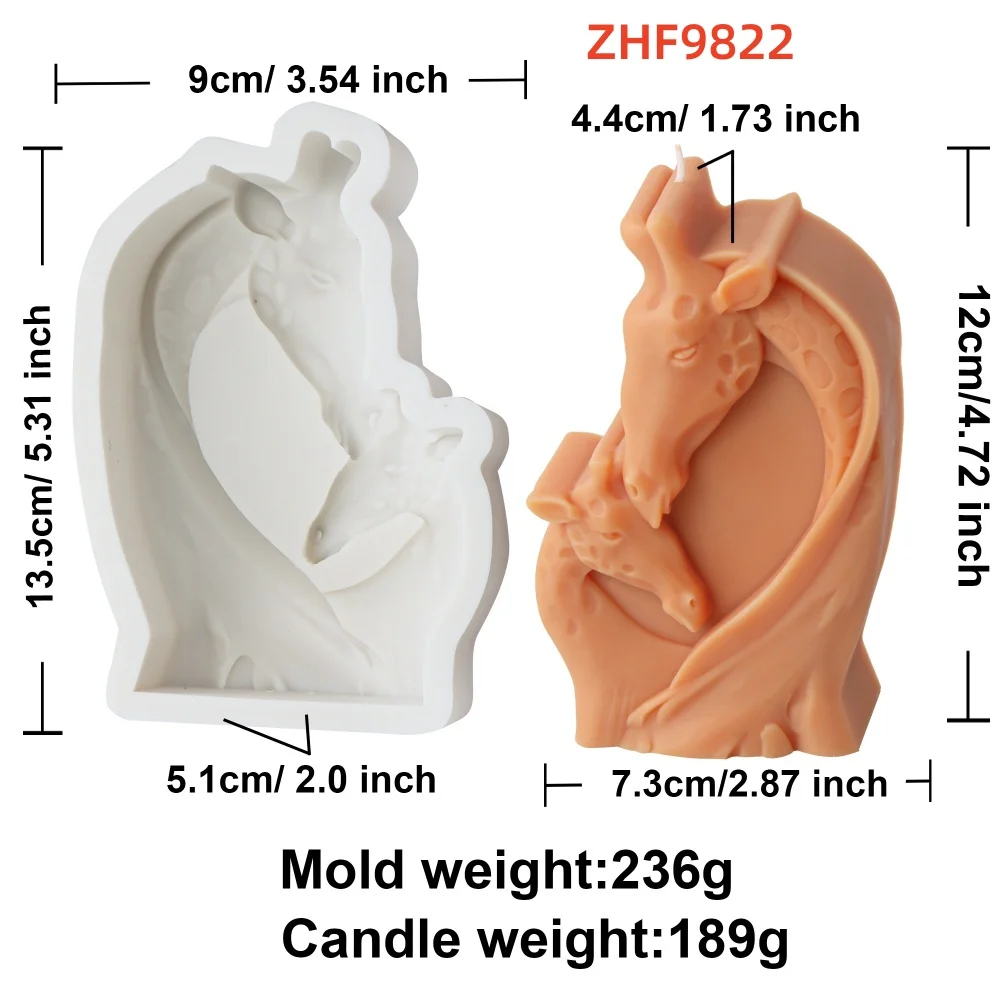 Animal Head Silicone Mold for Crafting and Baking - Candle, Soap, Resin, and Plaster Casting Tool