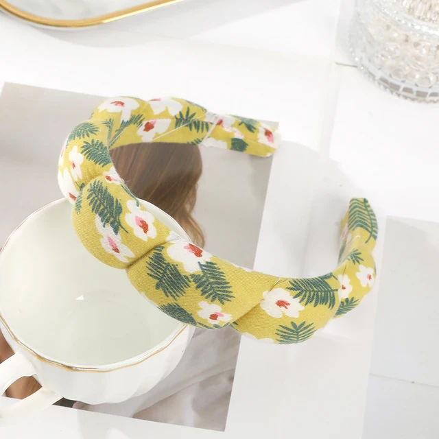 Large Wide Velvet Twist Sponge Headband Padded Hair Hoops Hairbands for