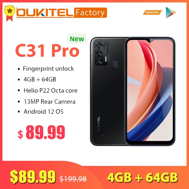 Blu Smartphonesoukitel C31 Pro 4gb 64gb Android 12 Smartphone - 13mp  Triple Camera, 5150mah Battery