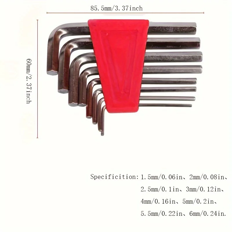 Metric/Imperial Wrench Mini Size Inside Hexagon Wrench Set L-shaped Tight Spaces Portable Pocket Tool Kit 5/8/11pcs