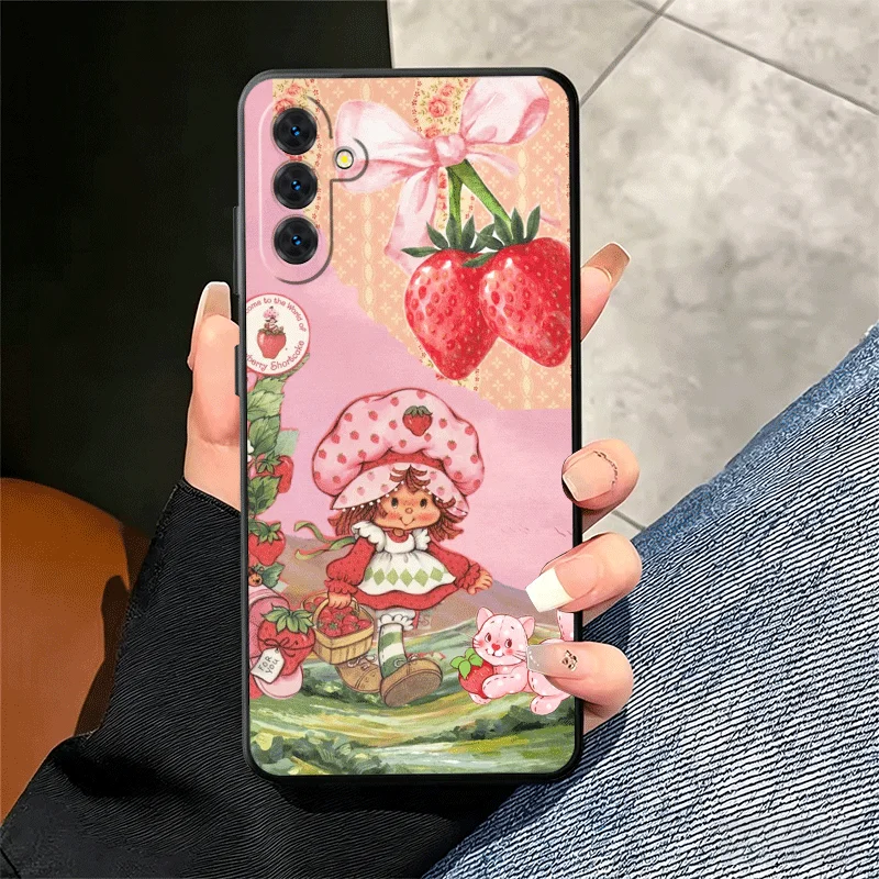 Strawberry Shortcake Soft Protective Phone Case - Black Edition