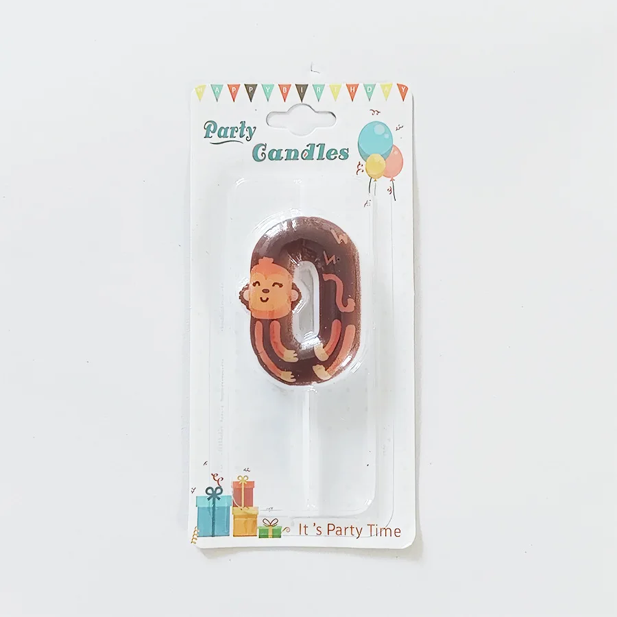 Children Cute Party Candle Cartoon Animal Happy Birthday Cake Candle Baby Happy First Birthday Baking Decoration