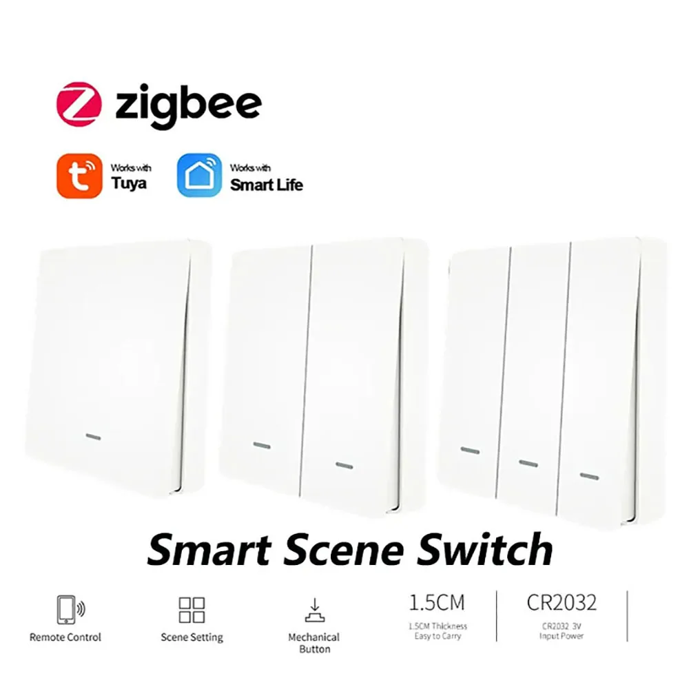 Zigbee 스마트 조명 스위치 푸시 단추 투야 앱 리모컨, 스마트 홈 자동화, ..