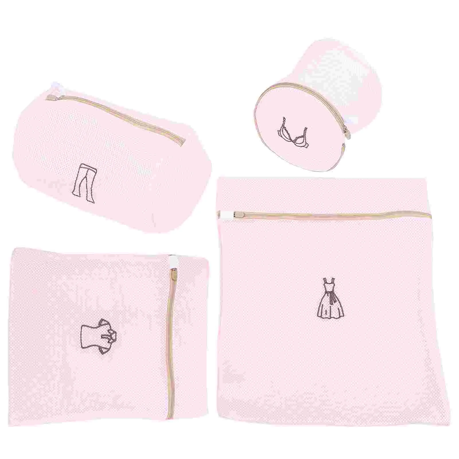 

4 Pcs Delicates Wash Bag Mesh Laundry Bags for Washing Machine Clothing Net Travel