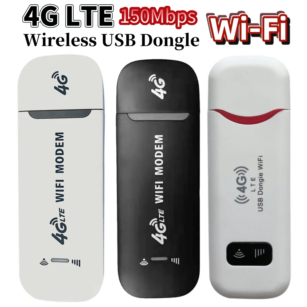 Clé USB Modem, Fonction De Partage Plug And Play Adaptateur 4G LTE Grande Mémoire Pour Goyez-vous Le WiFi Pour Les Amis Au Bureau (Avec Wifi