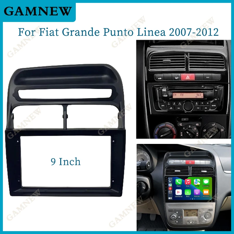 9 Pollici Car Frame Fascia Adapter Canbus Box Decoder Android Radio Dash Fitting Panel Kit Per Fiat Linea Punto Evo 2007-2015