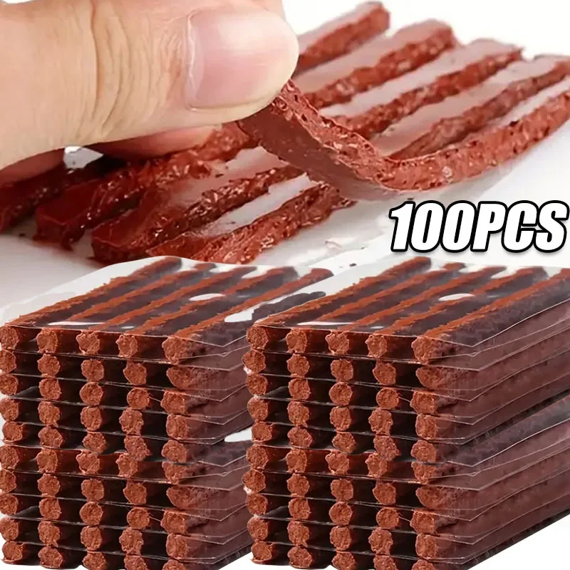 5-100PCS 자동차 타이어 수리 도구 키트 고무 스트립 튜브리스 타이어 펑크 플러그 세트 트럭 오토바이용