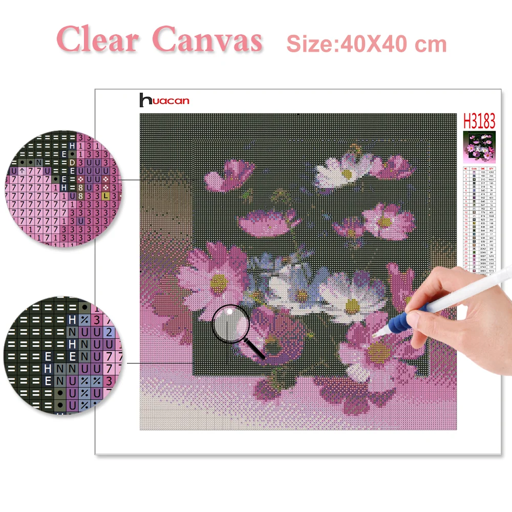 Huacan Diamond Embroidery Flower Pictures Of Rhinestones Full Square Drill Diamond Mosaic Painting Flowers Beadwork diamond painting diamond painting accessories diamond painting sealer diamond painting stickers diamond painting pen diamond painting accessory box diamond painting coasters