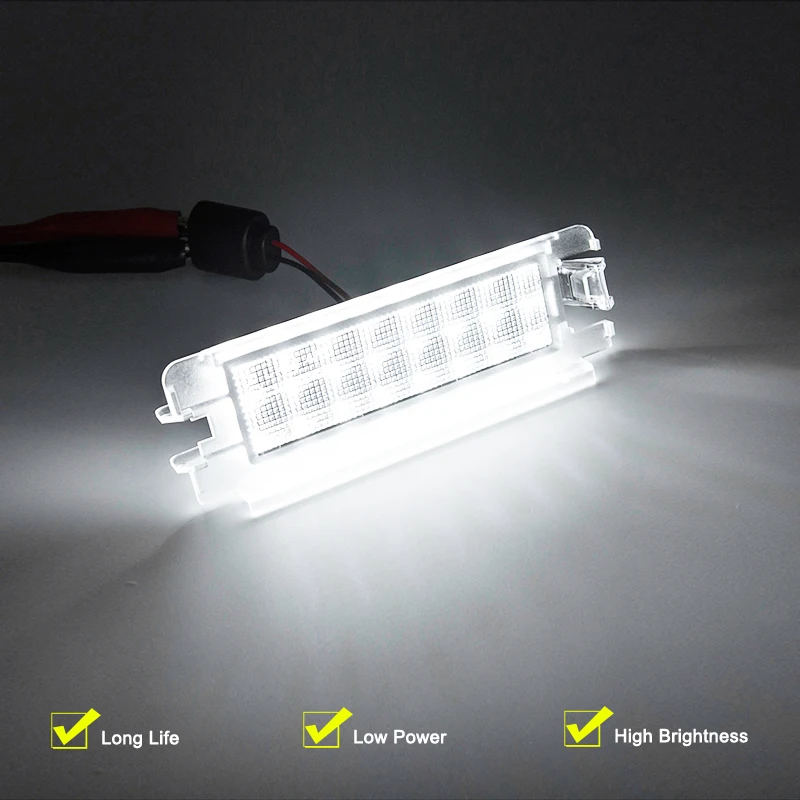 RZG Luce LED Targa Bianca Per Dacia Logan E Sandero | 2008-2016, 6000K, 9W, 600 Lumen, Canbus Free, Sostituisce 8200957874, Senza Errori