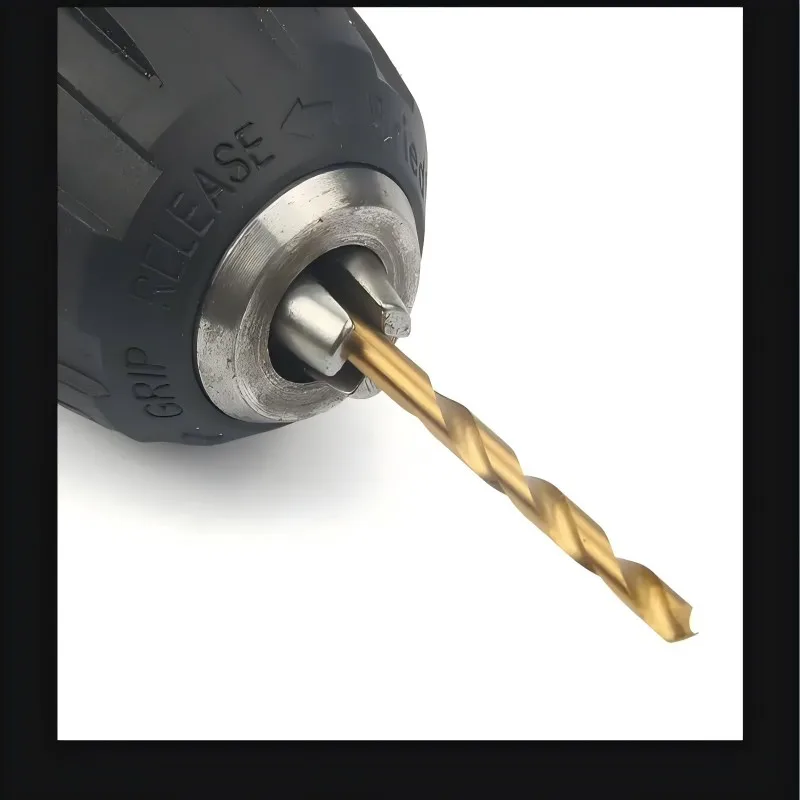 50pcs Titanium Coated Drill Bits Set 1/1.5/2/2.5/3mm titanium plated high-speed steel For Metal Wood Aluminum Drilling Tools