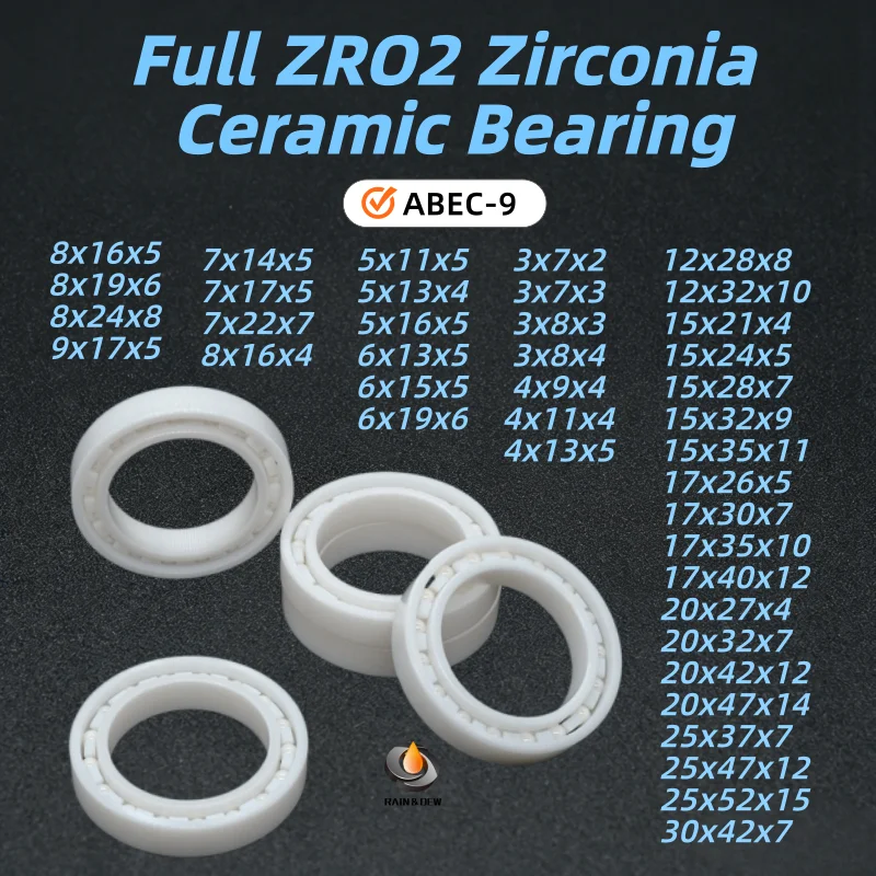 High-Precision Full Ceramic Bearing - ABEC-9, ZRO2 Zirconia