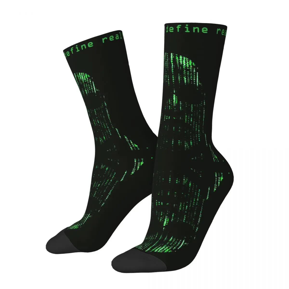 

Funny Happy Morpheus Code Classic Men's Socks Vintage Harajuku The Matrix Hip Hop Novelty Casual Crew Crazy Sock Gift Printed