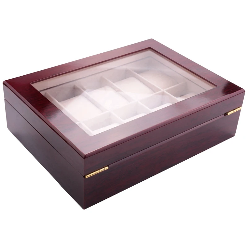 10 Slot Watch Display Storage Box/Jewelry Collection Case/Wooden Material Organiser Holder Watches Boxes