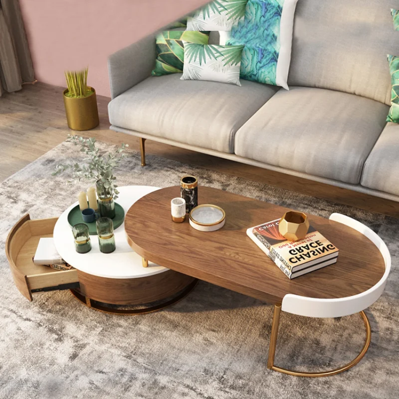 

Современный простой и роскошный кофейный столик, шкафчик для телевизора в маленькой квартире, креативная гостиная