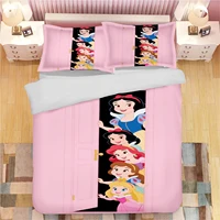 Housse de couette Princesse, taie d'oreiller mignonne, ensemble de literie, décoration de chambre pour adulte et fille, cadeau, taille simple, double, grande taille 4