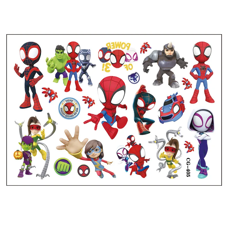 Disney Spidey And His Amazing Friends Temporary Tattoos For Kids Birthday Party Supplies Favors Cute Tattoos Stickers Decoration tattoo sticker temporary tattoos