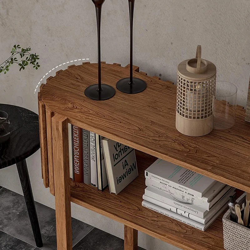 Tavoli consolle da ingresso Wabi Sabi Design minimalista Soggiorno Consolle portaoggetti Tavoli rustici semplici Mesa Consola Mobili per la casa - immagine 3