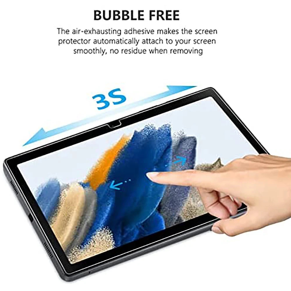 2PCS For Samsung Galaxy Tab A8 10.5 LTE WiFi SM X200 X205 HD Free Bubble Scratch Proof Tempered Glass Screen Protector