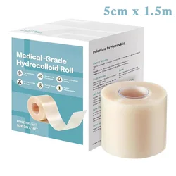 Hydrocolloid Gel Self - Adhesive Waterproof Wound Care Patches (5cm x 1.5m)