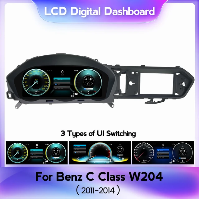 Coche LCD Pantalla Tablero Tacómetro Para Mercedes Benz Clase C W204 C204  S204 C180 C200 C300 Instrumento Digital Cluster 1920*720 - AliExpress