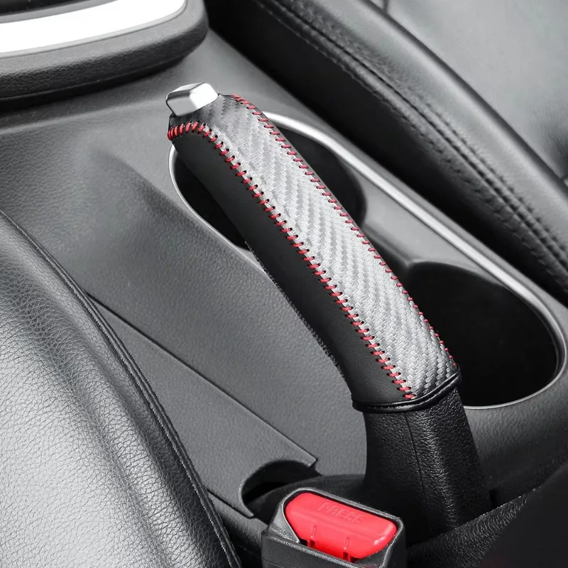 1pc Suitable For Modern10 11 12 13 14 15 Ix35 Gear Lever Cover Carbon Fibre Hand Brake 8th Gear Breathable Interior Accessories