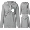 New Womens Maternity Nursing Hoodie Sweatshirt Hoodies Long Sleeve Breastfeeding Pregnancy Top Kangaroo Pocket Clothes 1