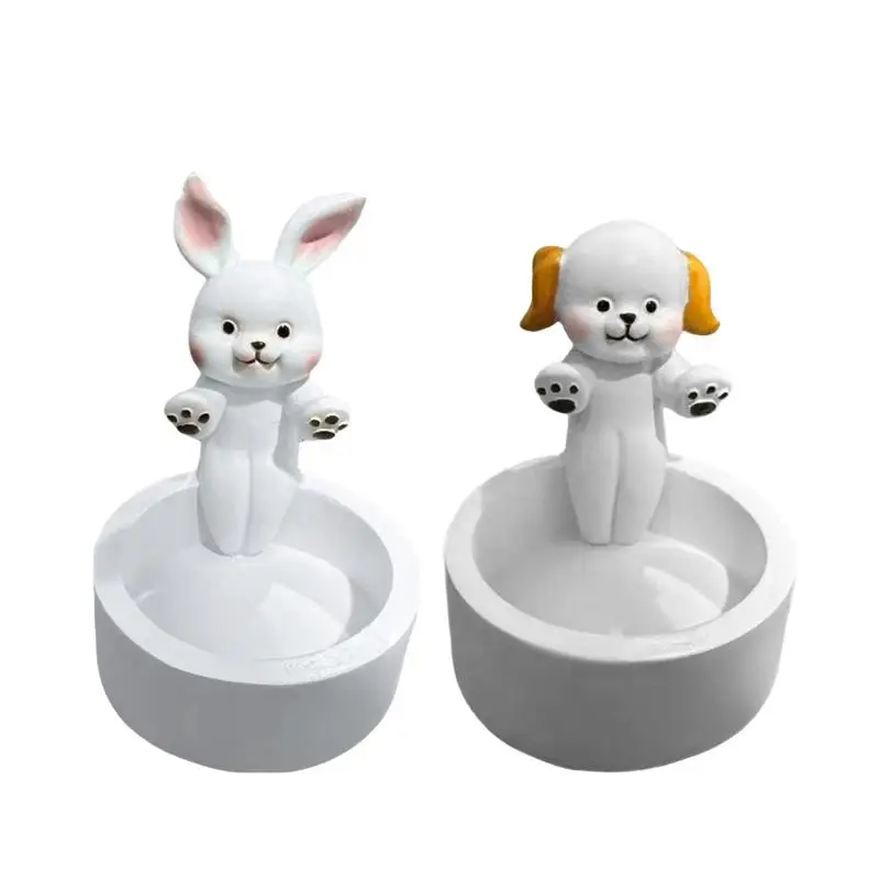 

Animal Candle Holder 3D Puppy Tea Candle Lantern Holder Resin Desktop Cute Dog Aromatherapy Candle Holder With Warming Cute Paws